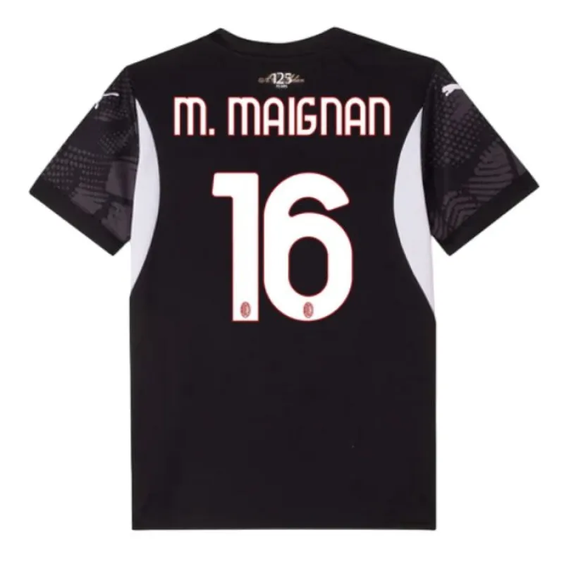 M. Maignan's AC Milan 2024/25 Home Goalkeeper Children's Jersey - Black