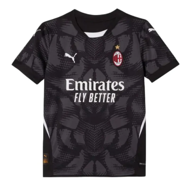 M. Maignan's AC Milan 2024/25 Home Goalkeeper Children's Jersey - Black