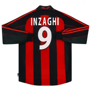 Maglia casa retro di Filippo Inzaghi AC Milan 2000/02 - Rosso