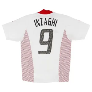 Maglia di trasferta retro di Filippo Inzaghi AC Milan 2002/03 - Bianco
