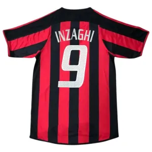 Maillot domicile retro de Filippo Inzaghi AC Milan 2003/04 - Rouge