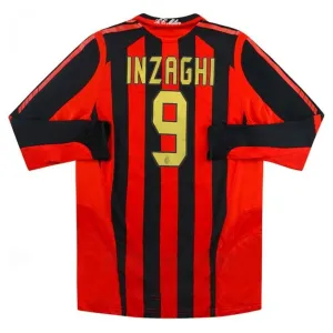 Maillot domicile retro de Filippo Inzaghi AC Milan 2005/06 - Rouge