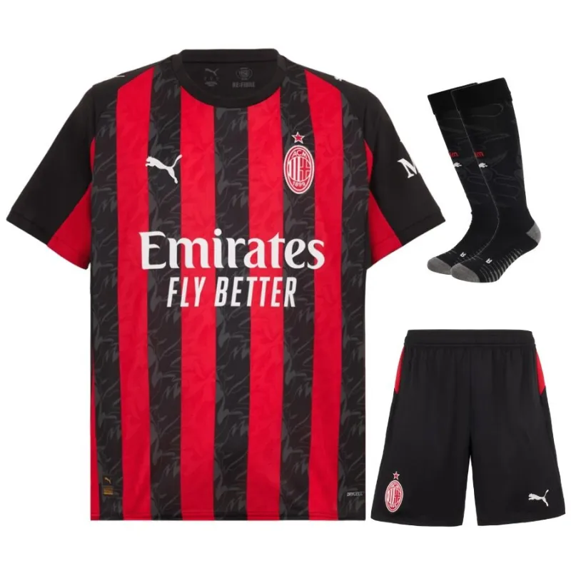 AC Milan Kids' Kit 2025/26 Home - Red