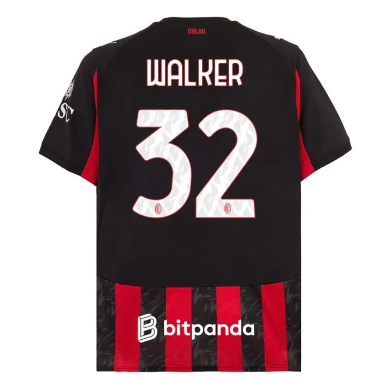 AC Milan WALKER Kit infantil 2025/26 Camiseta local - Rojo