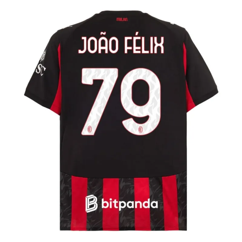 AC Milan JOAO·FELIX Kids' Kit 2025/26 Home Jersey - Red