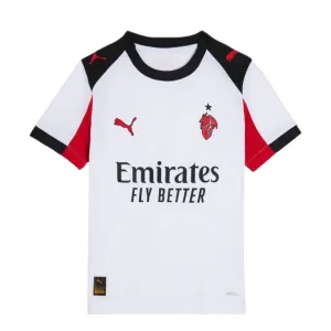 Maglia in trasferta bambini dell'AC Milan 2025/26 - Bianco