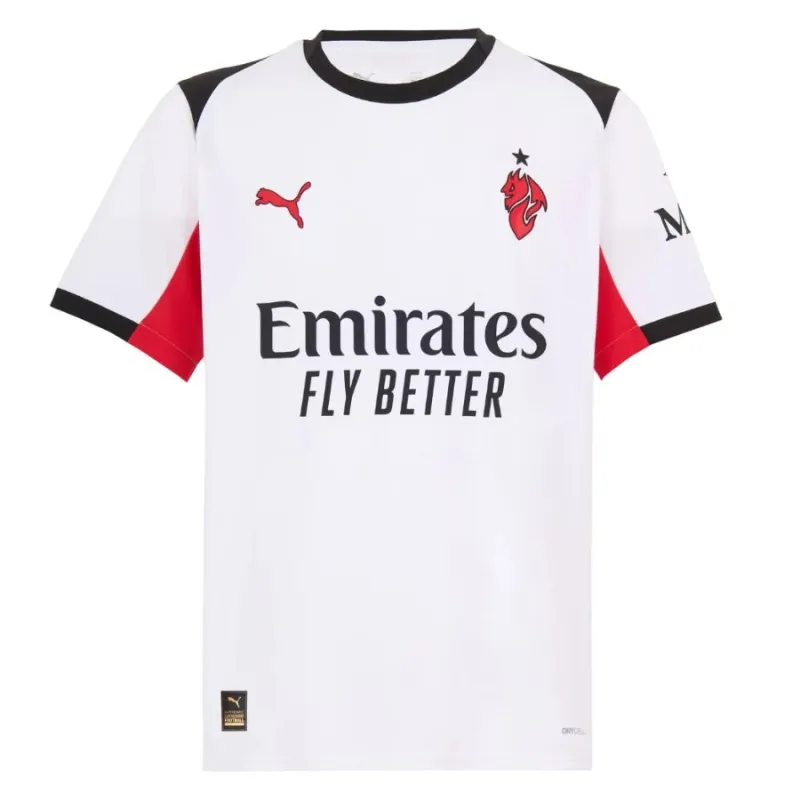 Set de camiseta infantil fuera de casa de Rafa Leão del AC Milan 2025/26 - Blanco