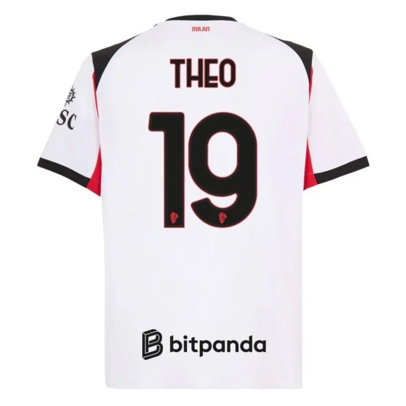AC Milan Theo 2025/26 Kids' Away Jersey Set - White