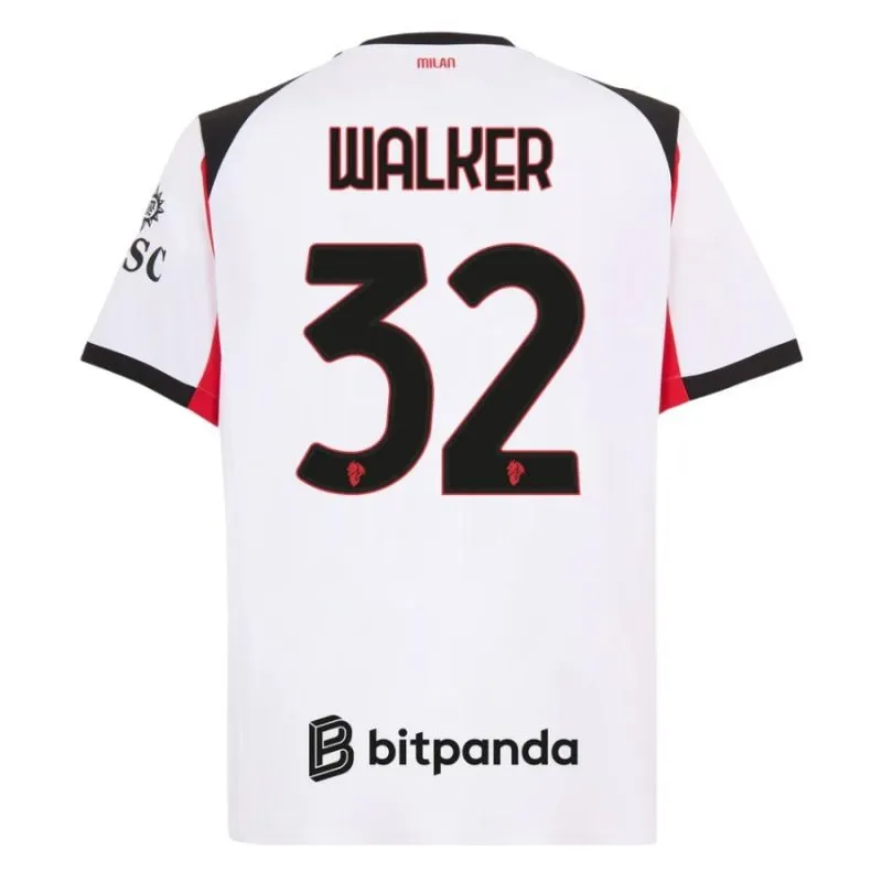 Set de camiseta infantil fuera de casa de Walker del AC Milan 2025/26 - Blanco