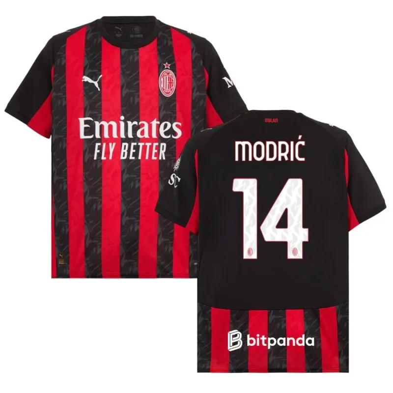 AC Milan MODRIC Maillot domicile 2025/26 - Rouge