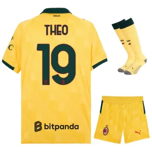 Set de camiseta tercera infantil de THEO del AC Milan 2025/26 - Amarillo