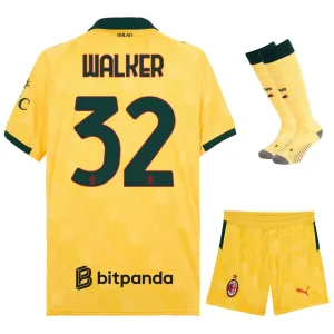 Set de camiseta tercera infantil de WALKER del AC Milan 2025/26 - Amarillo