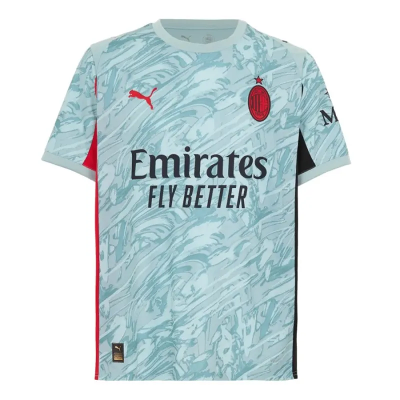 AC Milan 2025/26 Home Kids' Goalkeeper Jersey - Blue