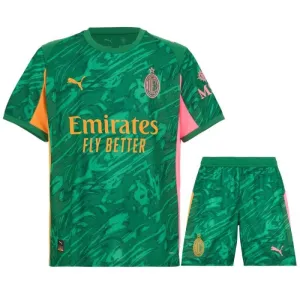 AC Milan 2025/26 Camiseta de Portero Third Niño + Pantalones cortos - Verde
