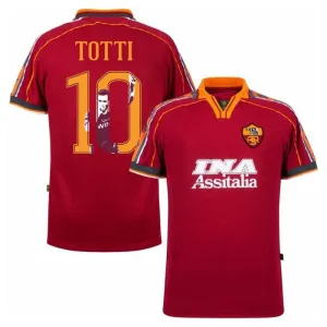 Maillot Domicile Rétro AS Roma TOTTI 1998/99 - Rouge