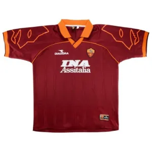 Maillot Domicile Rétro AS Roma 1999/2000 - Rouge