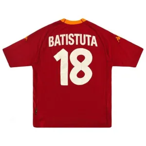 Maillot Domicile Rétro AS Roma BATISTUTA 2000/01 - Rouge