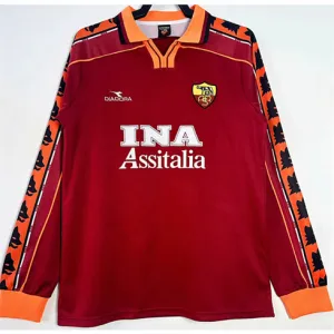 Maillot rétro long - manches domicile d'AS Roma 2004/05 - Rouge