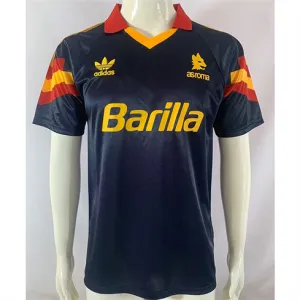 Maillot rétro troisième d'AS Roma 1991/92 - Bleu