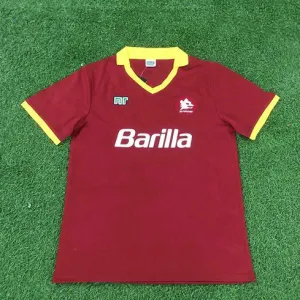 Maillot rétro domicile d'AS Roma 1989/90 - Rouge