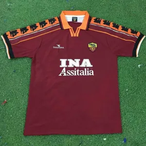 Maillot rétro domicile d'AS Roma 1998/99 - Rouge