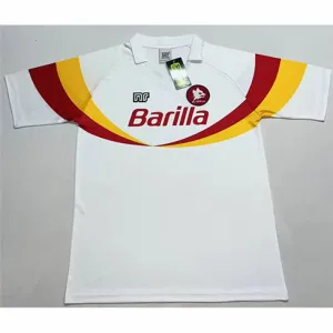 Maillot rétro d'extérieur d'AS Roma 1990/91 - Blanc