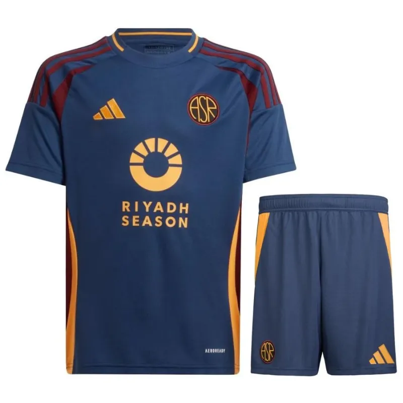 AS Roma 2024/25 Third Kids' Jersey Set - Blue