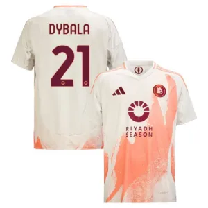 Dybala, camiseta de visitante de AS Roma 2024/25 - Blanca