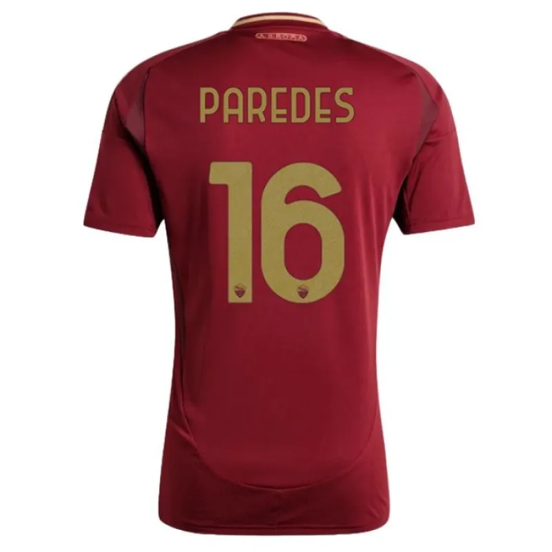 Paredes, insieme di maglie per bambini di casa dell'AS Roma 2024/25 - Rosso vino