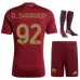 El Shaarawy, insieme di maglie per bambini di casa dell'AS Roma 2024/25 - Rosso vino