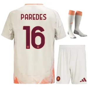 Paredes AS Rom 2024/25 Auswärts - Kinder - Trikotset - Weiß