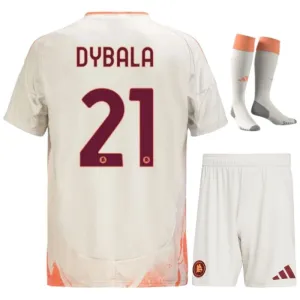 Dybala AS Rom 2024/25 Auswärts - Kinder - Trikotset - Weiß