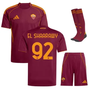 Set di maglia bambini di casa di EL SHAARAWY per l'AS Roma 2025/26 - Borgogna