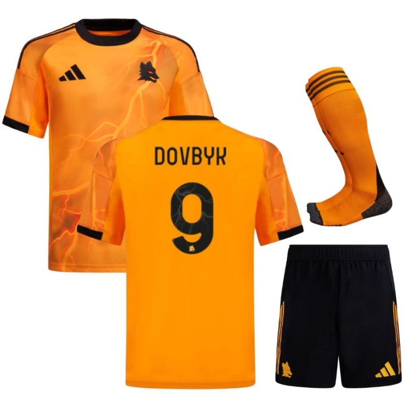 AS Rom DOVBYK 2025/26 Auswärts-Kinder-Set - Orange