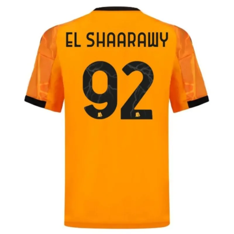 AS Roma EL SHAARAWY 2025/26 Away Kids Kit - Orange