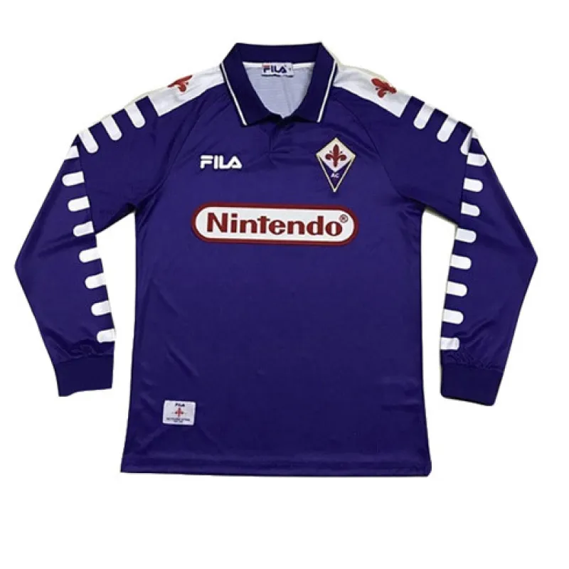 Camisa retro de manga larga de Fiorentina 1998 - Púrpura