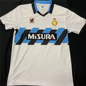 Maillot d'extérieur retro de l'Inter Milan 1990/91 - blanc