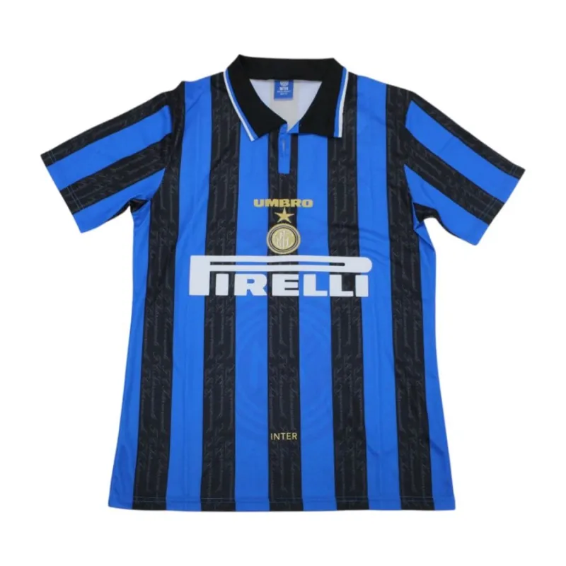 Inter Milan 1996/97 Retro Home Jersey - Blue/Black