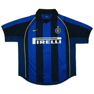 Inter Milan 2000/01 Retro Home Jersey - Blue/Black
