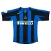 Inter Milan ADRIANO 2004/05 Retro Home Jersey - Blue/Black