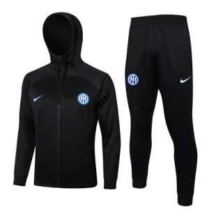Inter Milan 2024/25 children's hooded sports jacket - black