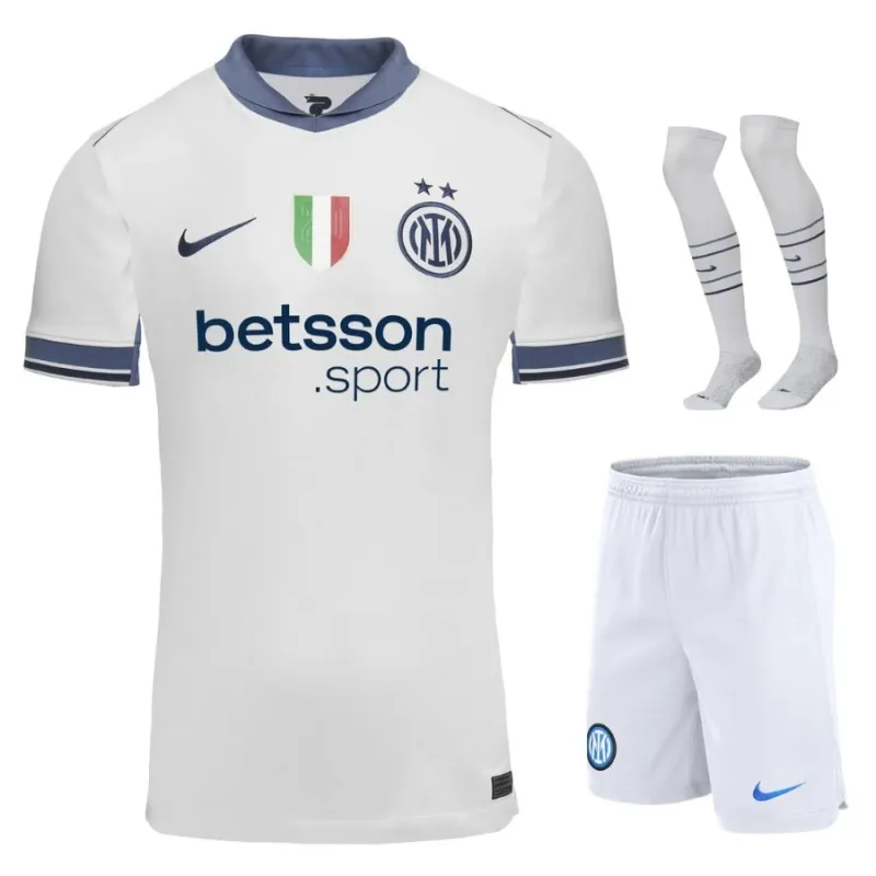 Inter Milan 2024/25 Children's Away Jersey Set - White