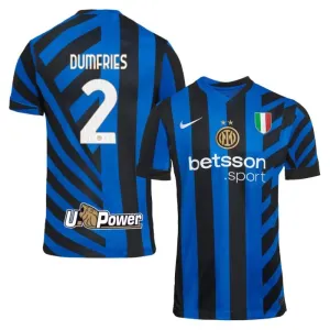 Maillot de domicile 2024/25 de l'Inter Milan de Denzel Dumfries - Bleu