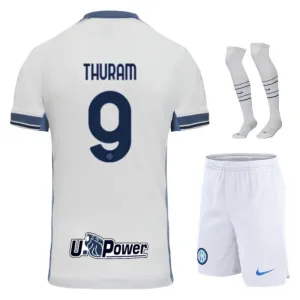 Marcus Thuram's Inter Milan 2024/25 Away Children's Kit - White