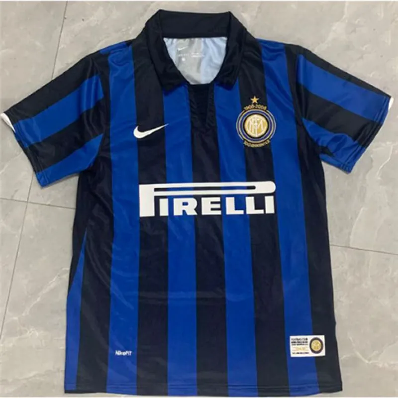 Maillot domicile retro de l'Inter Milan 2007/08 - bleu