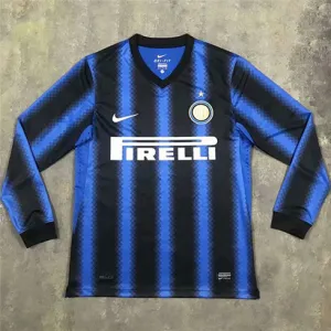 Maillot domicile retro à manches longues de l'Inter Milan 2010/11 - bleu