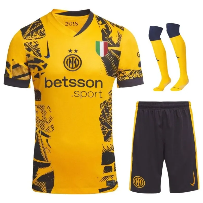 Terza maglia per bambini dell'Inter Milan 2024/25 - gialla