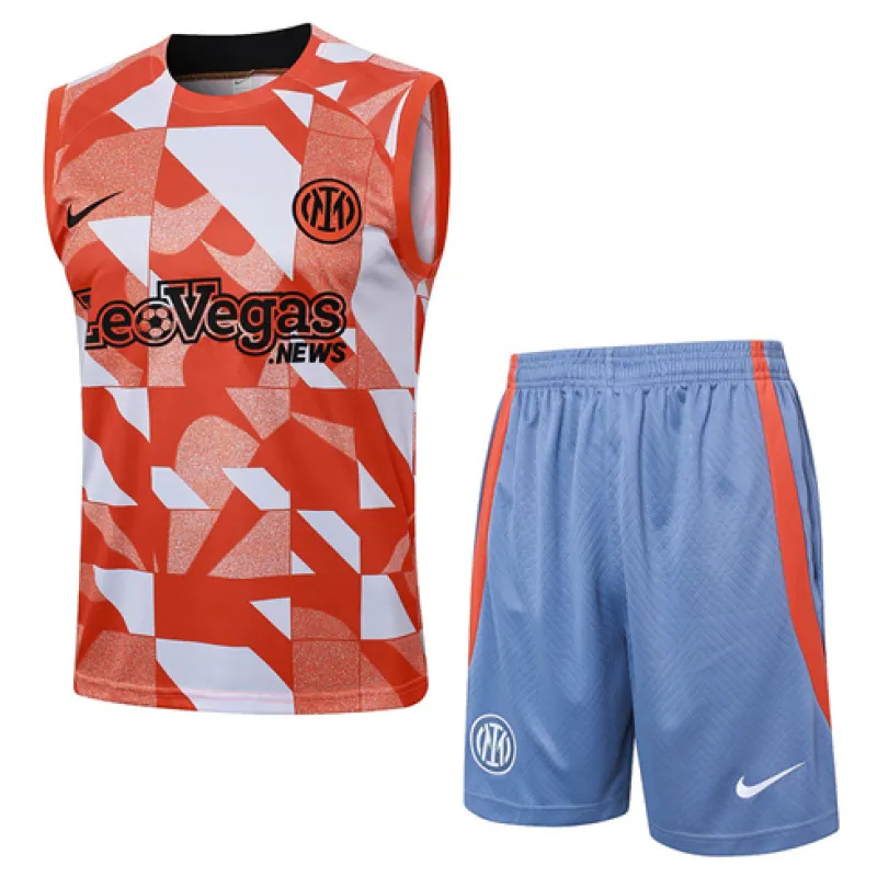 Pantalones cortos y chaleco del conjunto de entrenamiento del Inter Milan 2024/25 - naranja