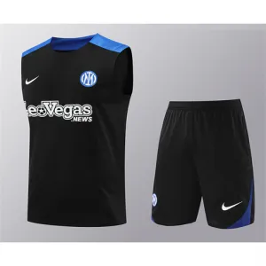 Calzoni e gilet dell'insieme di allenamento dell'Inter Milan 2024/25 - nero