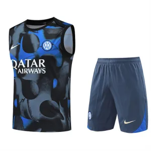 Calzoni e gilet dell'insieme di allenamento dell'Inter Milan 2024/25 - ingrosso - grigio